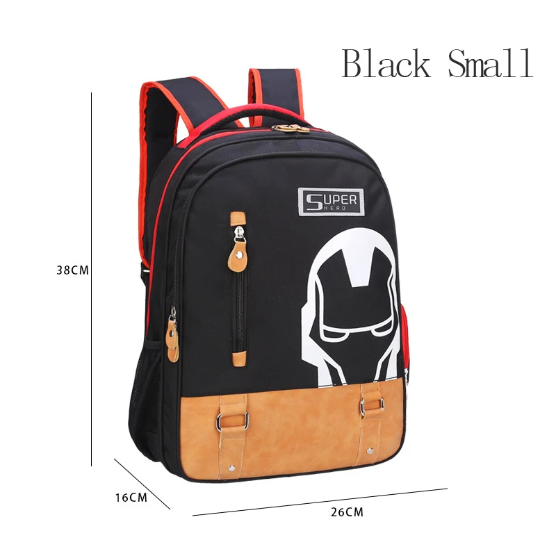 Унисекс Водонепроницаемый Школьный рюкзак для детей подростков рюкзак для книг школьный рюкзак сумка для книг для мальчиков и девочек - Цвет: black small
