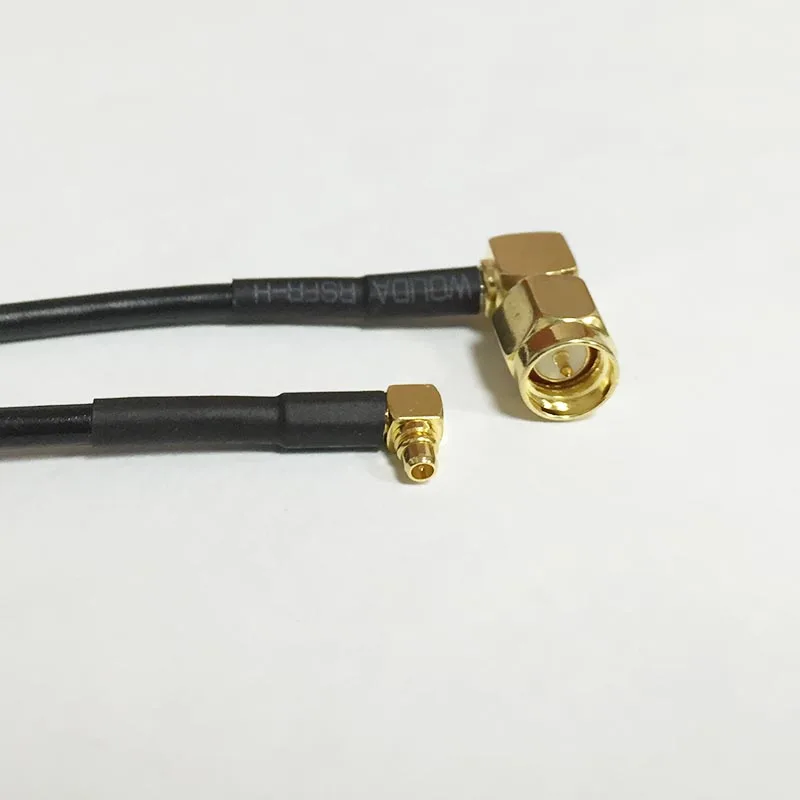 New SMA  Male Plug  Right  Angle Switch MMCX  Male RA pigtail cable RG174  Wholesale 20CM 8