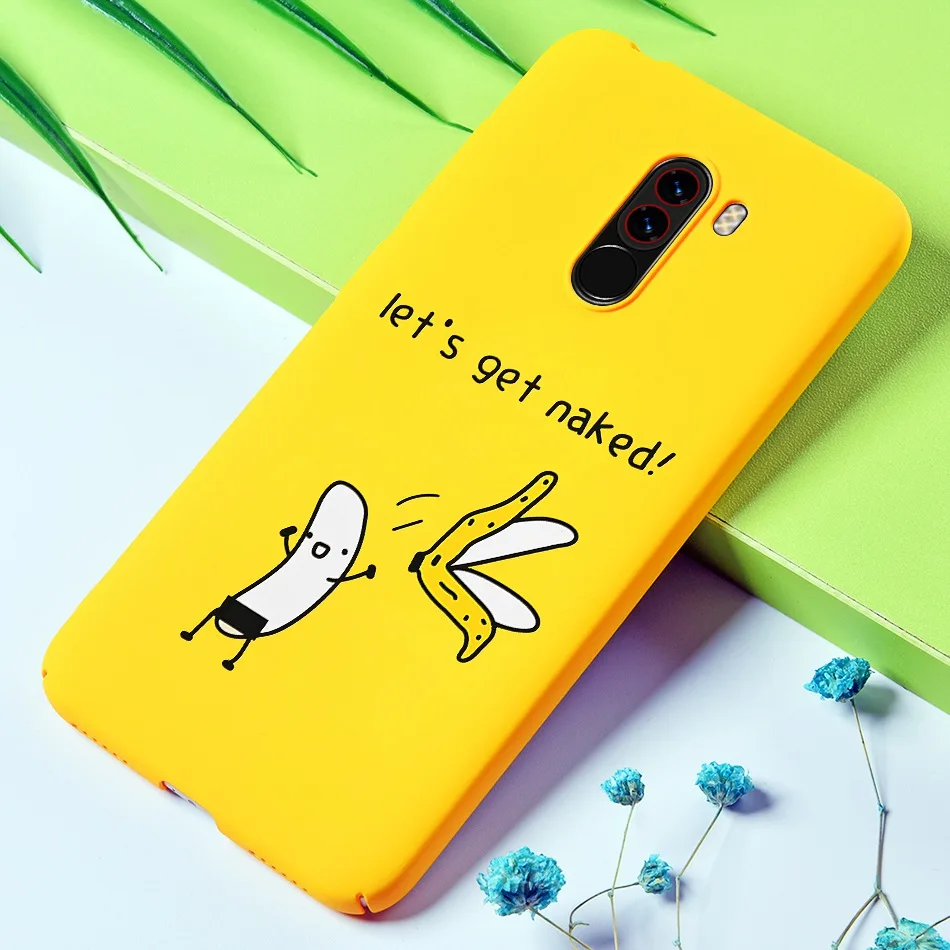 TOMKAS Funny Banana Bad Boy Case Pocophone F1 Case Hard Back Cover Cute Floral Animal Coque Phone Cases for Xiaomi Pocophone F1  (4)