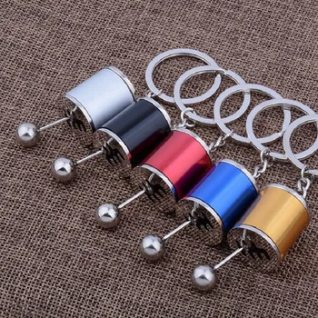

TOYIKIE Six-speed Manual Transmission Shift Lever Keychain Creative Auto Part Model Automotive Keyring Key Chain Keyrings Keyfob