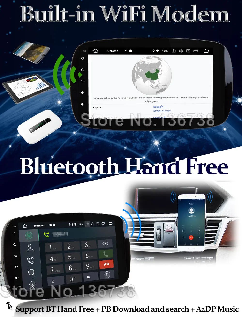 Perfect IPS 8 Core Android 8.1 Car DVD Multimedia Radio Stereo GPS Player For Mercedes Benz Smart Fortwo 2015 2016 2017 4GB RAM+32GB ROM 16