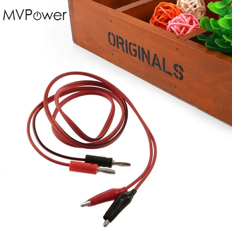 

MVPower Double-Ended Alligator Clip Clamps Multimeter Test Probe Lead Testing Cable 1M