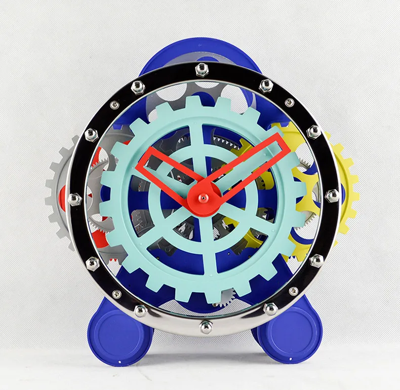 

Creative Multi-color Style Two feet Gear Clock
