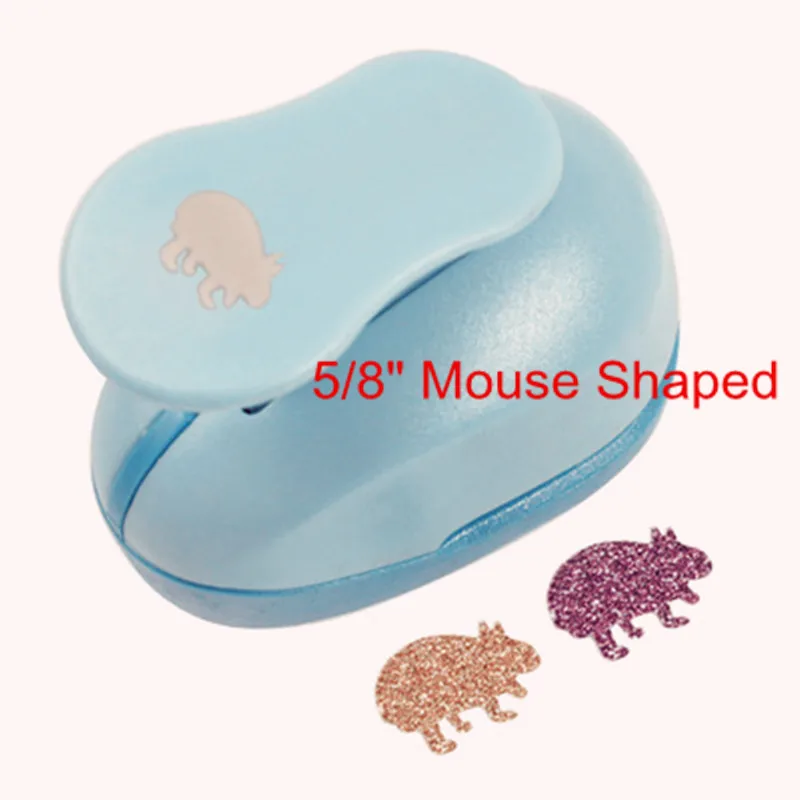 Mouse shaped 5/8" paper EVA foam hole punches greeting card handmade