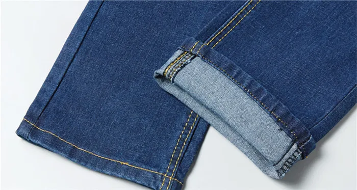 Джинсы Для мужчин летняя Strech Бизнес Повседневное Классический прямой крой Джинсы цвет синий, черный; большие размеры джинсовые штаны брюки классические ковбои, G815