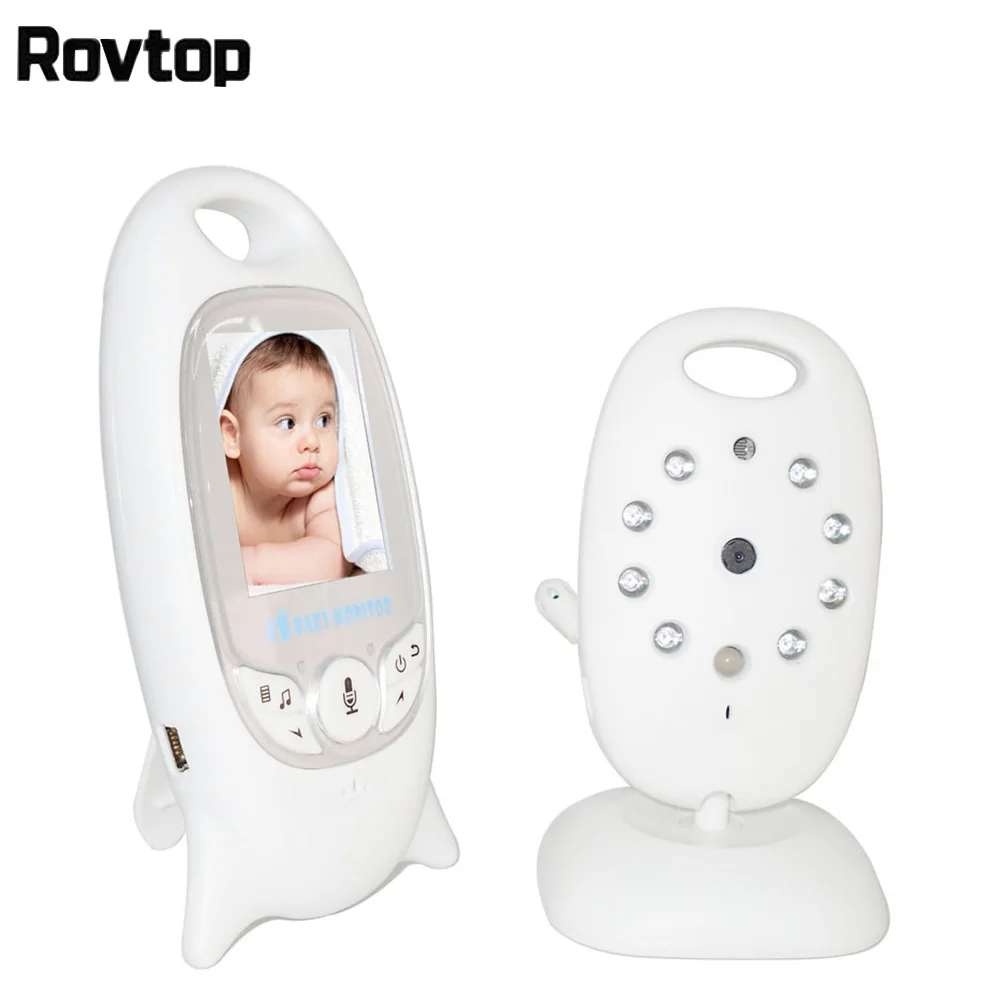 

Rovtop 2.4Ghz Video Baby Monitors Wireless 2.0 Inch LCD Screen 2 Way Talk IR Night Vision Temperature Security Camera