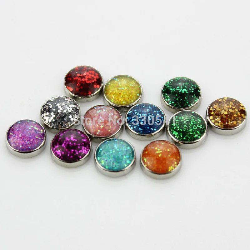 

120pcs 12 Months All Birthstone Floating Charm Flash Glitter Charm For Glass Floating Lockets AFC1608