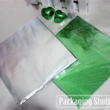 20*20 см Алюминиевая фольга обертывание зеленая фольга для шоколада конфеты, продукты упаковка Свадебная вечеринка обертка