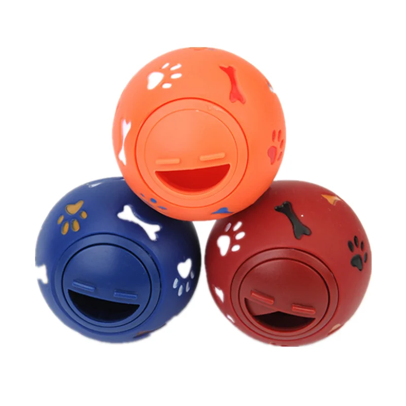 

Dog Toy Rubber Ball Chew Dispenser Leakage Food Play Ball Interactive Pet Dental Teething Training Toy Blue Red 7.5cm/2.95''