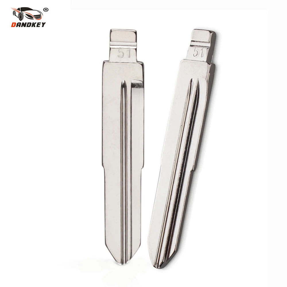 

Dandkey NO.51 Metal Blank Uncut Flip KD VVDI Remote Key Blade Type #51 For Chery A5 A3 Tiggo Fob Replacement