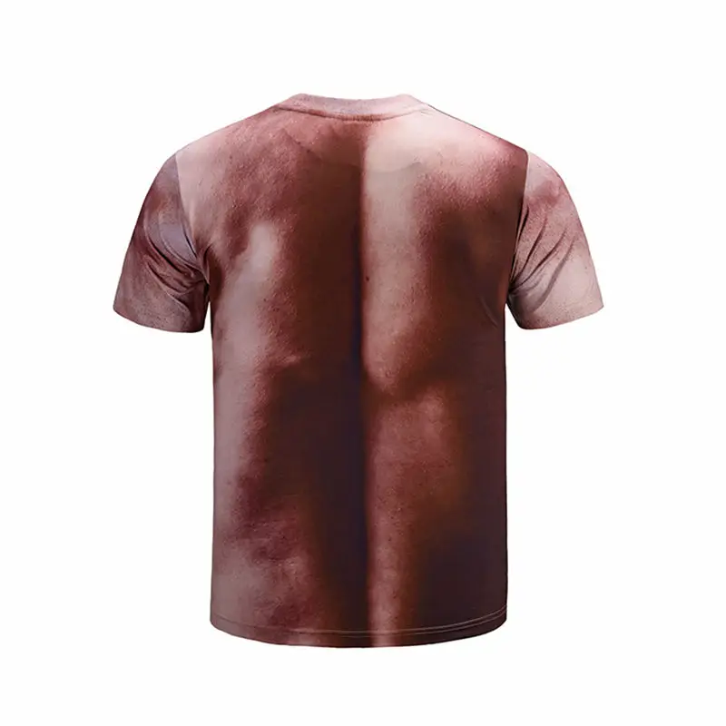 Chic Muscle Round Neck Masculine Six Pack Abs T-Shirt Unisex Funny Muscle Tee Shirt Undershirt 3D Print Short Sleeve T-Shirts (3)