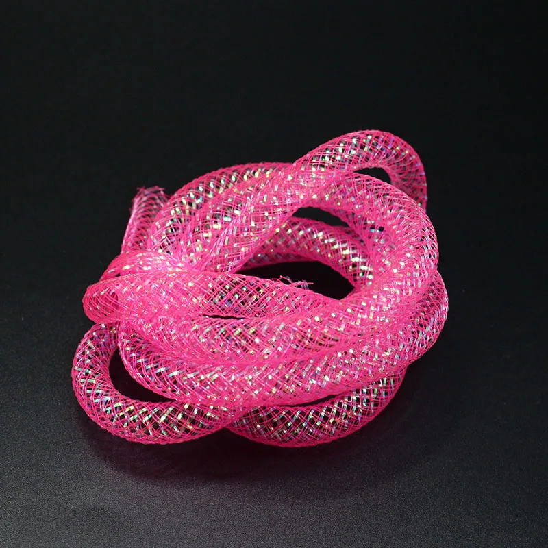 Королевский Sissi 5 дополнительных цветов диаметр 8 мм EZ тела трубки переливающиеся плетеные майларовые трубы морской воды больше Стример Летать связывая материалы - Цвет: Розовый