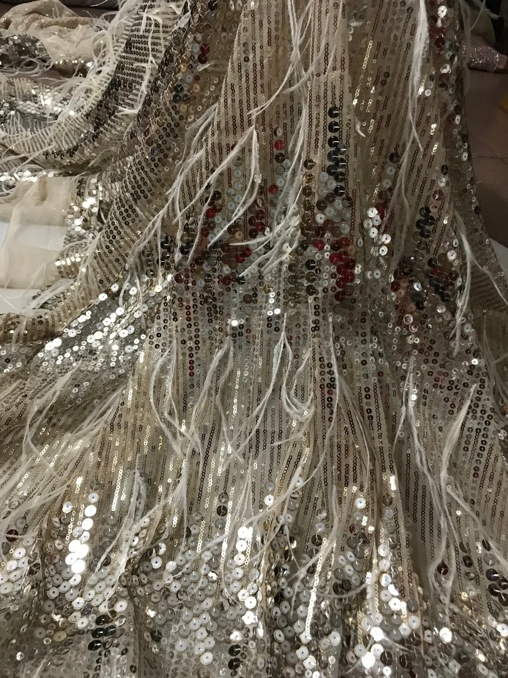 Лидер продаж расшитое бисером кружевное fabricyaking 5623 JIANXI.C 11819 с блестками и сеткой в