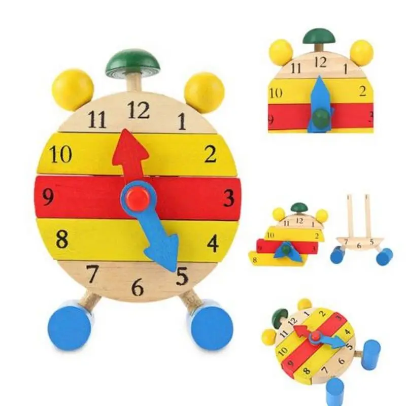 Мини-часы-пазл Деревянные Монтессори Пазлы игрушки Oyuncak для детей цифровое Время обучения образовательная игра игрушка Рождественский подарок