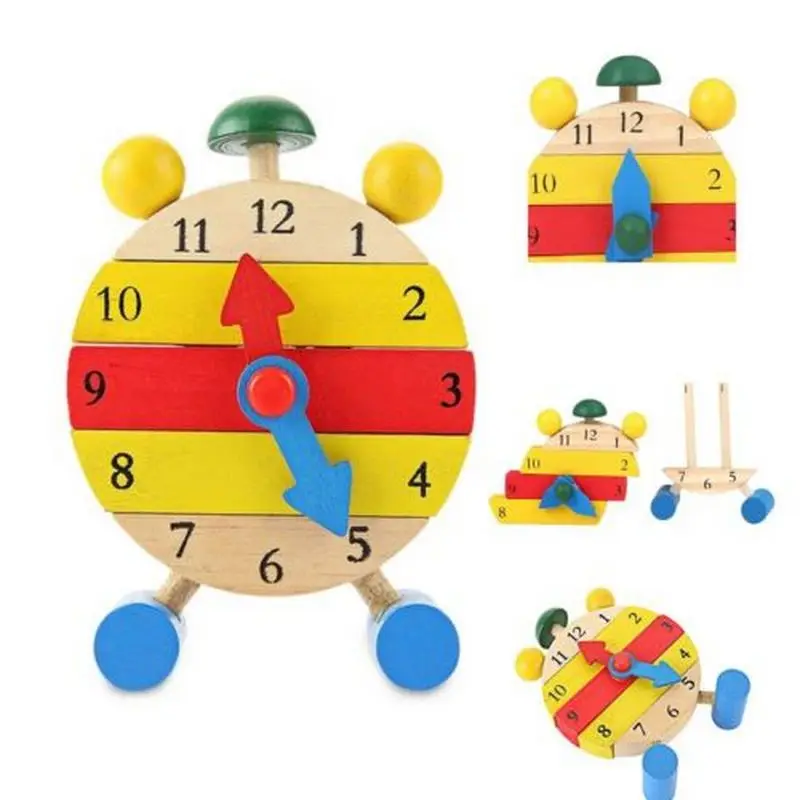 Mini Puzzle Clock Montessori Wooden Puzzles Toys Oyuncak For Children Digital Time Learning Educational Game Toy Christmas Gift (3)