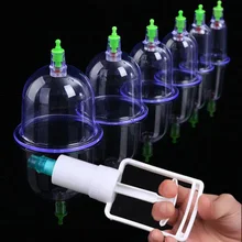 6 шт Медицинский Набор чашки Китайский Акупунктура забота о здоровье вакуум для похудения медицинские банки для терапии тела набор Массажная Терапия Релаксация здоровый