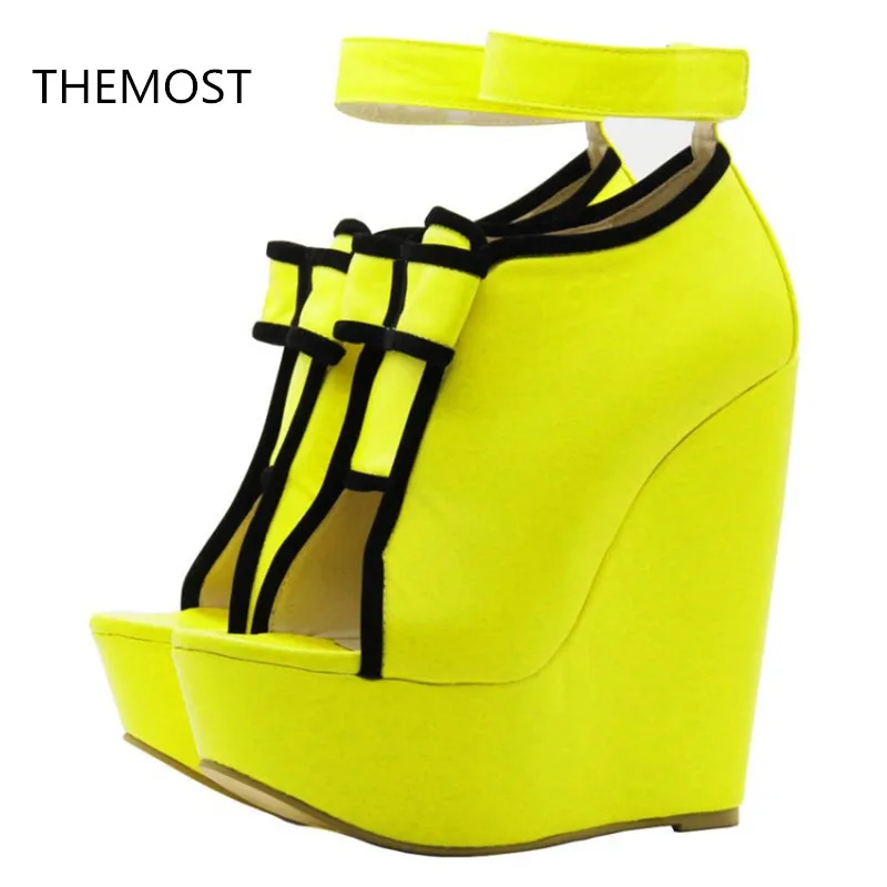 Themost Водонепроницаемый на платформе Высокий каблук Сандалии. wedges.2 цвета выбор.