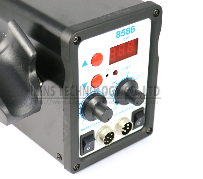 Buy 8586 2 in 1 ESD Soldering Station SMD Rework Soldering Station Hot Air Gun set kit +BGA Fixtures/Clamp/Jig 220V/110V
