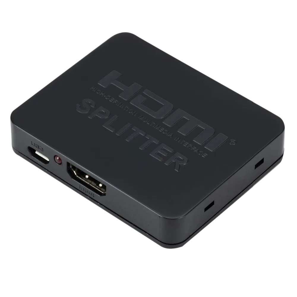 HDMI 1 in 2 out 1080p 4K 1x2 HDCP Stripper 3D Splitter Power Signal Amplifier