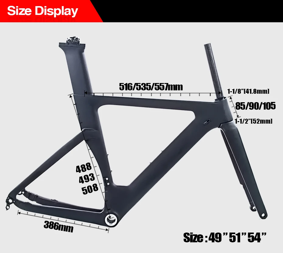 Perfect Newly Carbon Road Frame disc brake 2020 DI2 Mechanical carbon fibre road cycling race bicycle frameset Thru Axle 12mm 49/51/54cm 17