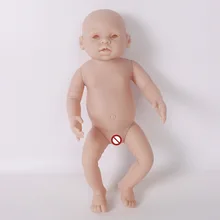 Doll reborn babies kit 16inch unpainted doll parts Blank Kit Soft Vinyl Reborn Doll Kit Realistic Reborn Baby Juguetes DK-102 reborn kit unpainted blank doll kit soft vinyl reborn full vinyl body anatomically correct diy bebe kit reborn