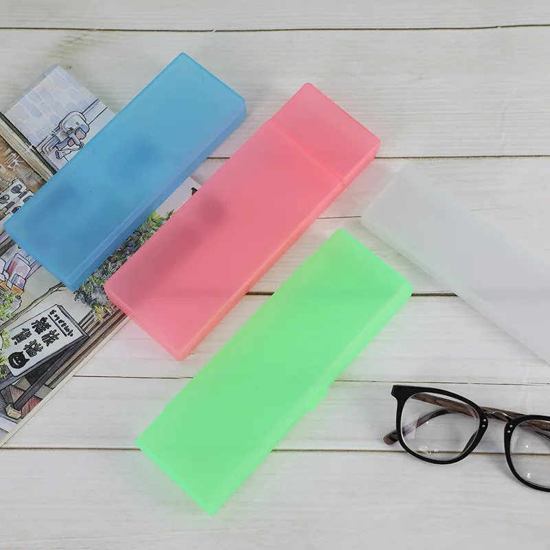 

Transparent Plastic Pencil Case Scrub Simple Fashion Multi-function Pencil Box Set School Prize Gift Multiple Colors School