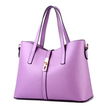 High Quality PU Women Handbag Elegant Purple Office Lady Shoulder Bag Lock Cusual Crossbody Messenger High Quality PU Women Handbag Elegant Purple Office Lady Shoulder Bag Lock Cusual Crossbody Messenger