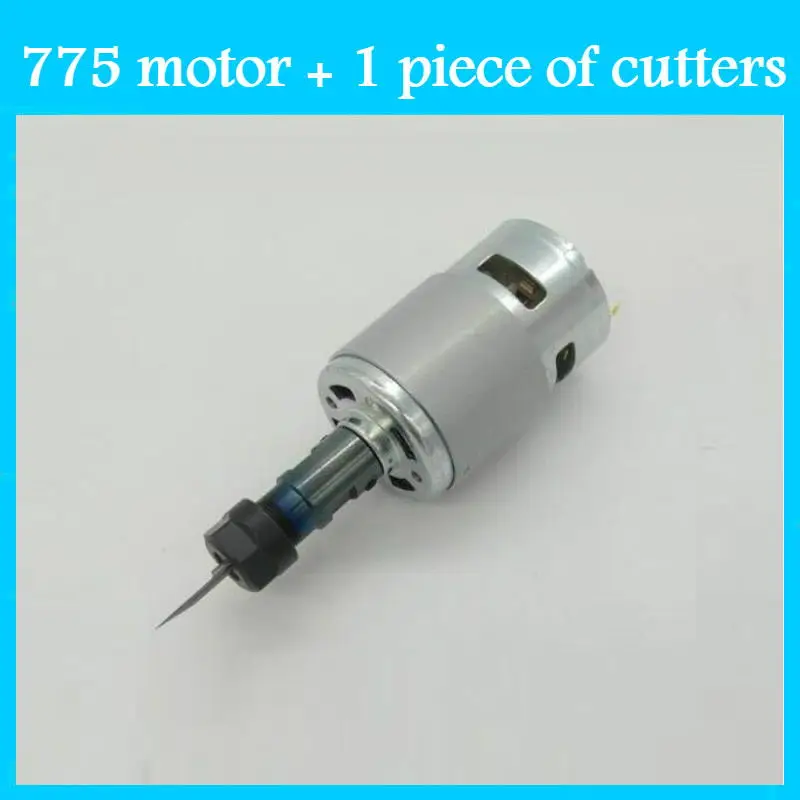 

10000rpm 775 DC Motor 1610/ 2417/ 3018 CNC DIY Engraving Machine 120W Spindle with ER11 Extension Rod For Engraver Milling Tools