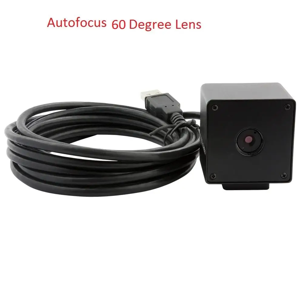 ELP 5MP 2592x1944 Автофокус USB камера MJPEG/YUY2 мини камера CCTV HD USB2.0 Автофокус промышленная камера - Цвет: 60 Degree lens