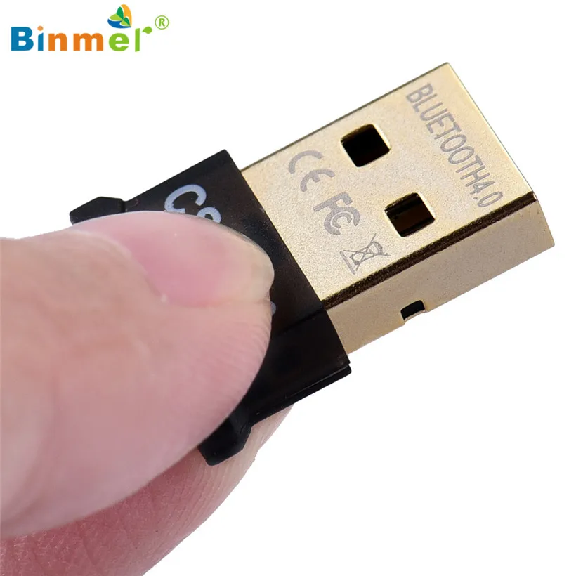 Binmer Advanced мини беспроводной USB Bluetooth 4,0 адаптер ключ для портативных ПК Win XP Vista7/8/10 1