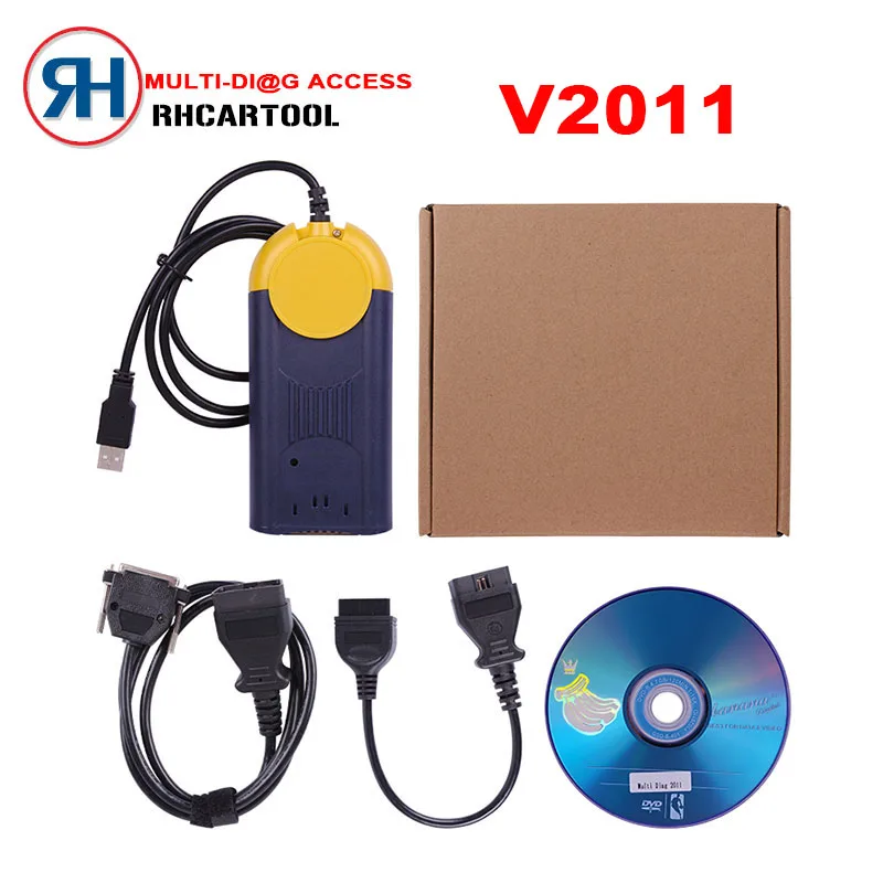 

Free Shipping High quality V2011 Multi-Di@g Access J2534 Pass-Thru OBD2 Device actia multidiag Multi Diag Multi-Diag v2011