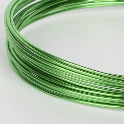5 метров/рулон 1,5 мм круглый алюминиевый провод мягкая флористика металлическая проволока мягкая крафт универсальная красочная бижутерия для изготовления DIY игрушек - Цвет: Light Green