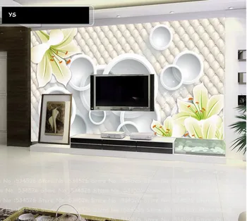 

Beautiful 3d Lily wallpaper fresco papel de parede flower tapete infantil wall wallpaper background homedecoration