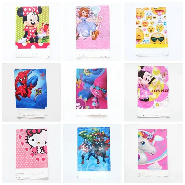

180*108cm Unicorn Mickey Minnie Tablecloth Disposable Cartoon Table Cover Kids Birthday Party Supply Event Party Decoration