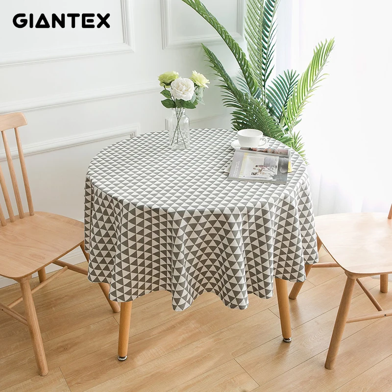 

GIANTEX Decorative Table Cloth Cotton Linen Tablecloth Round Tablecloths Dining Table Cover Obrus Tafelkleed mantel mesa nappe