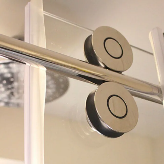 Buy 5FT Chromed Polished Stainless Steel Glass Sliding