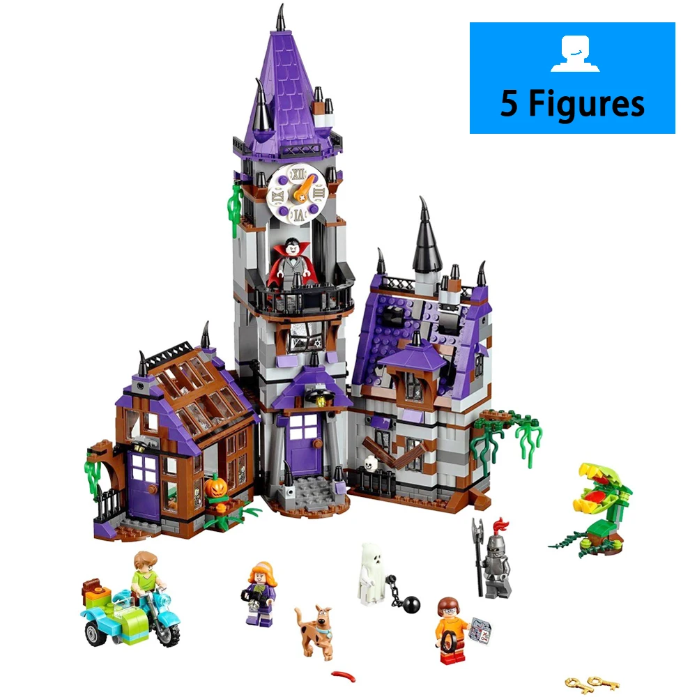 

860pcs BELA 10432 Fit Scooby Doo 75904 Mystery Mansion Set Movies Mini Figures Building Blocks Toys For Children Gifts