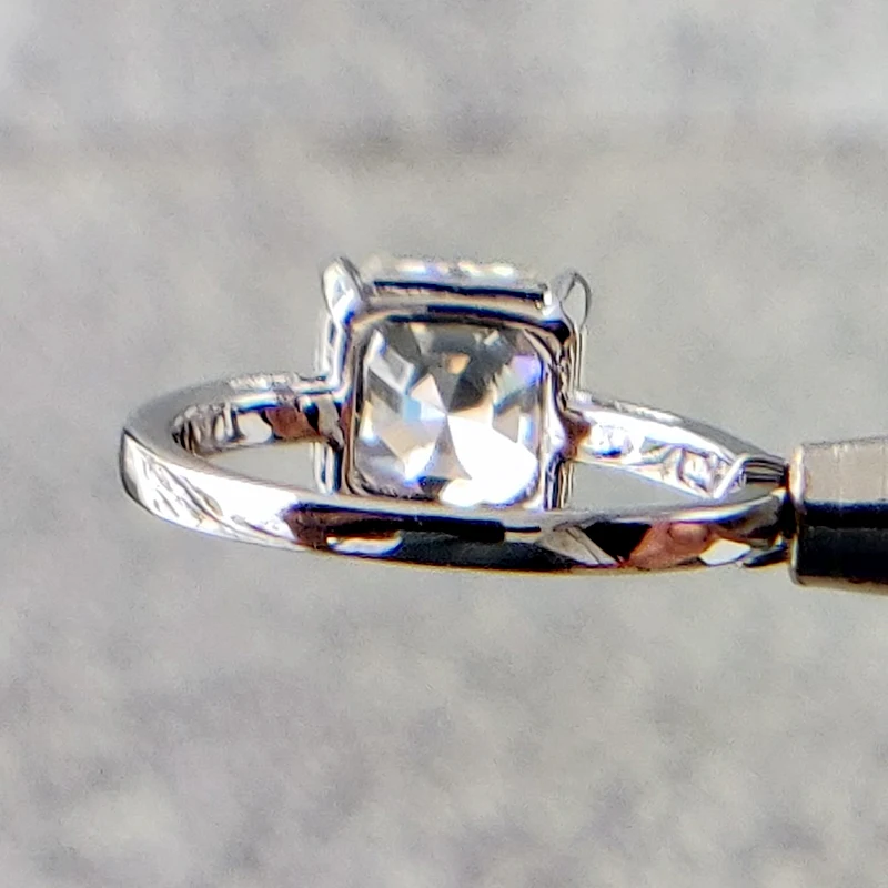 Набор алмазных колец из муассанита, 2 карата, высокое качество, отличное соответствие цветов, кольцо для женщин, цельное кольцо из белого золота 10 к