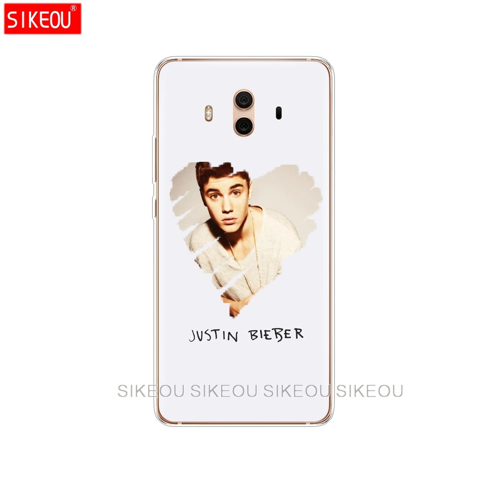 Silicone Cover phone Case for Huawei mate 7 8 9 10 pro LITE Fashion JUSTIN BIEBER Super Star