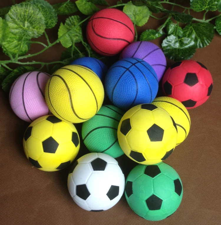 Free shipping baby toy balls PU sponge football toy ball rubber solid