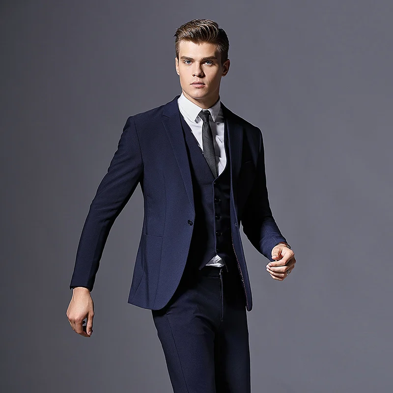 N& B Для мужчин; костюм деловой строгий смокинг Slim Fit Жених Костюм Свадебные Мужские костюмы большие платья последние конструкции пальто брюки SR12