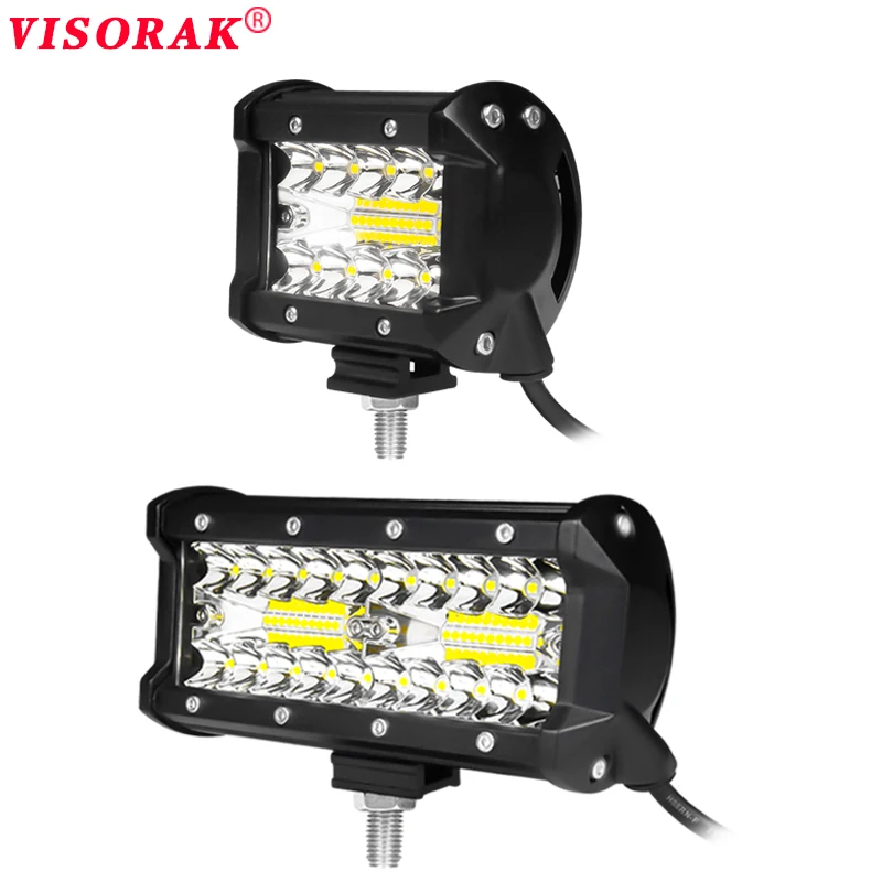 

VISORAK 4" 7" 60W 120W LED Work Light Bar Spot Combo 12V 24V Offroad LED Light Bar For Jeep 4x4 4WD Boats ATV SUV Truck LED Bar