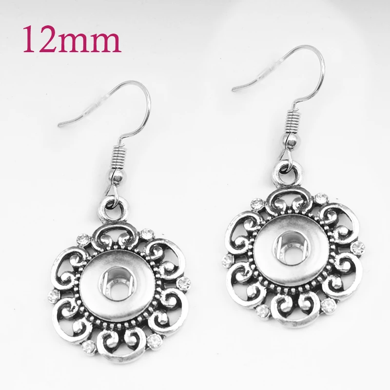 

MF367 Crystal 12mm metal flower Snap button jewelry bracelet for Women girls
