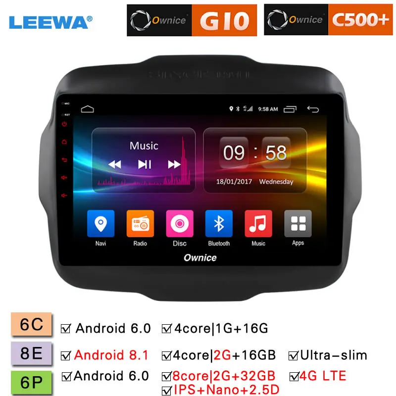 Flash Deal LEEWA 9" 2.5D Nano IPS Screen Android 8.1 Octa Core/DDR3 2G/32G/4G LTE Car Media Player With GPS/FM RDS For Jeep Renegade 2016 0 Flash Deal LEEWA 9" 2.5D Nano IPS Screen Android 8.1 Octa Core/DDR3 2G/32G/4G LTE Car Media Player With GPS/FM RDS For Jeep Renegade 2016 0