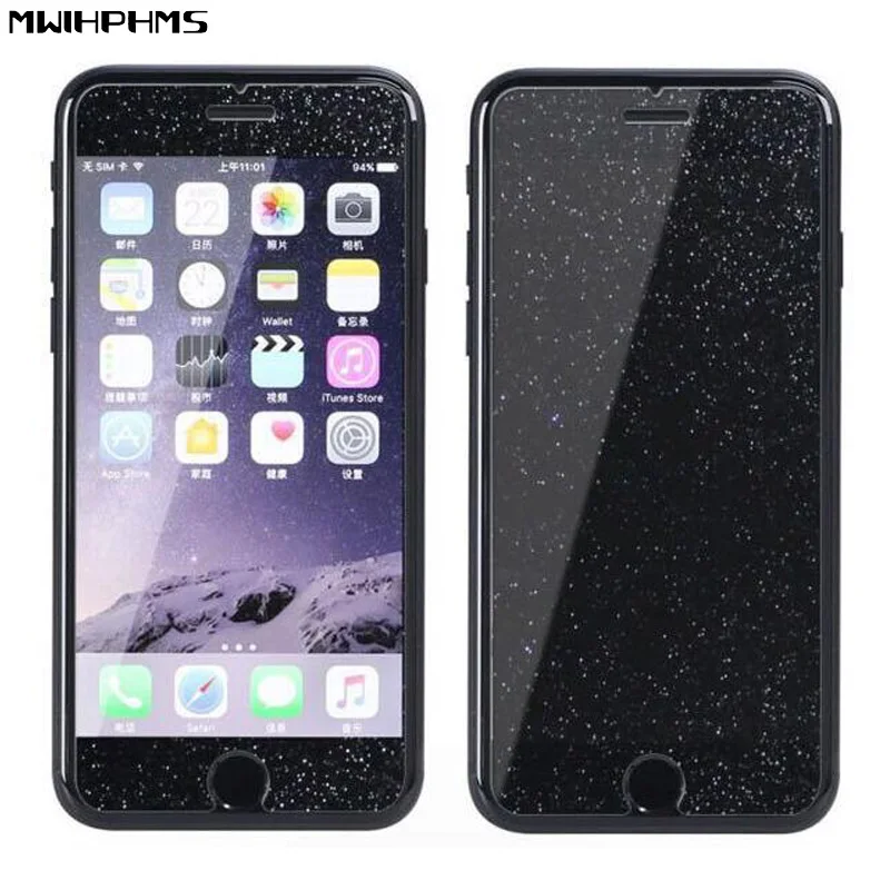 MWIHPHMS для iPhonex 6s 7 8 Алмазный Блеск закаленное стекло защиты экрана coque iPhone 6 Plus