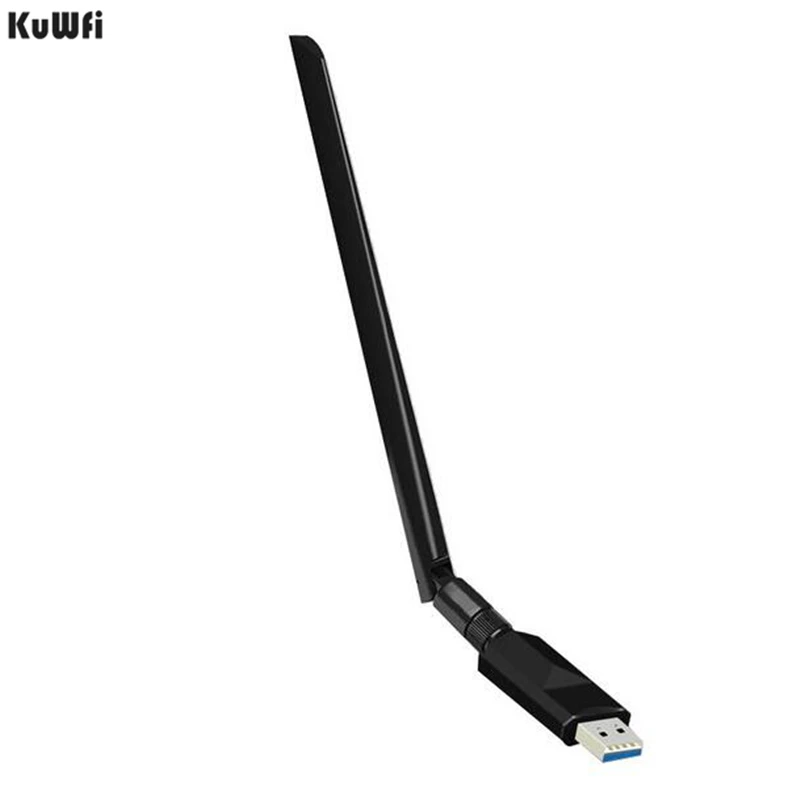 

KuWFi Wifi Adapter 600Mbps/1200Mbps USB Wifi Lan Dongle Adapter 2.4GHz/5.8GHz USB3.0 Wifi Card for OS Windows7/8/10 Liunx