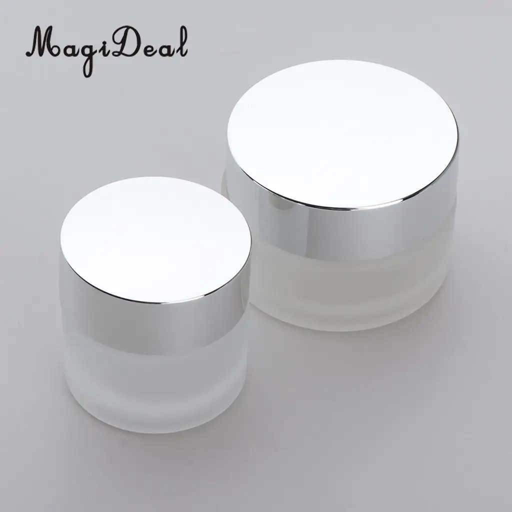Kesoto 5x Travel Empty Glass Bottle Cosmetic Jars Box for Makeup Face Cream Essential Oil
