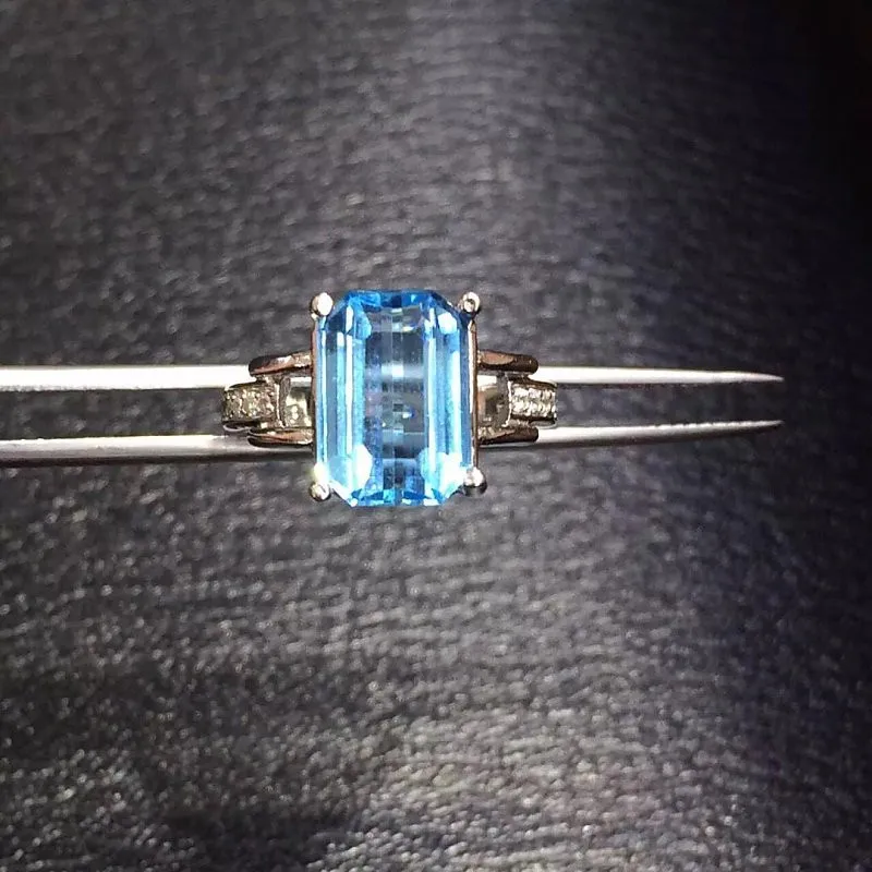 Anillos Qi Xuan_Blue камень Модные украшения Rings_Finger Rings_S925 чистого серебра модные синие Ring_Manufacturer прямые продажи
