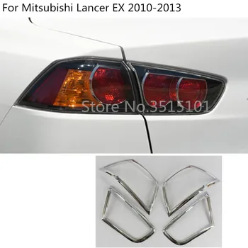 

Car detector ABS Chrome cover trim back tail rear light lamp frame parts 4pcs For Mitsubishi Lancer EX 2010 2011 2012 2013