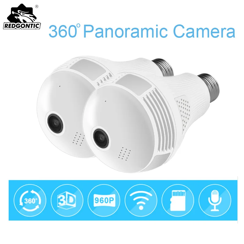 

960P Wireless Panoramic Ip 3D Vr Camera Wifi Bulb Light Camera Fisheye Camera 360 CCTV Camera Home Security Surveillance Cam